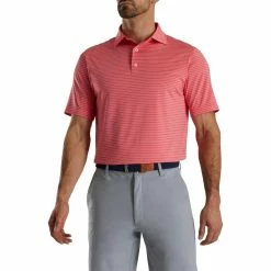 FootJoy Lisle Classic Pencil Stripe Polo 30 FootJoy Lisle Classic Pencil Stripe Polo -Shoes Sales Shop footjoy lisle classic pencil stripe polo flamingo white 01 43758.1673903552