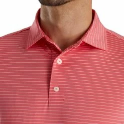 FootJoy Lisle Classic Pencil Stripe Polo 32 FootJoy Lisle Classic Pencil Stripe Polo -Shoes Sales Shop footjoy lisle classic pencil stripe polo flamingo white 03 55211.1673906825