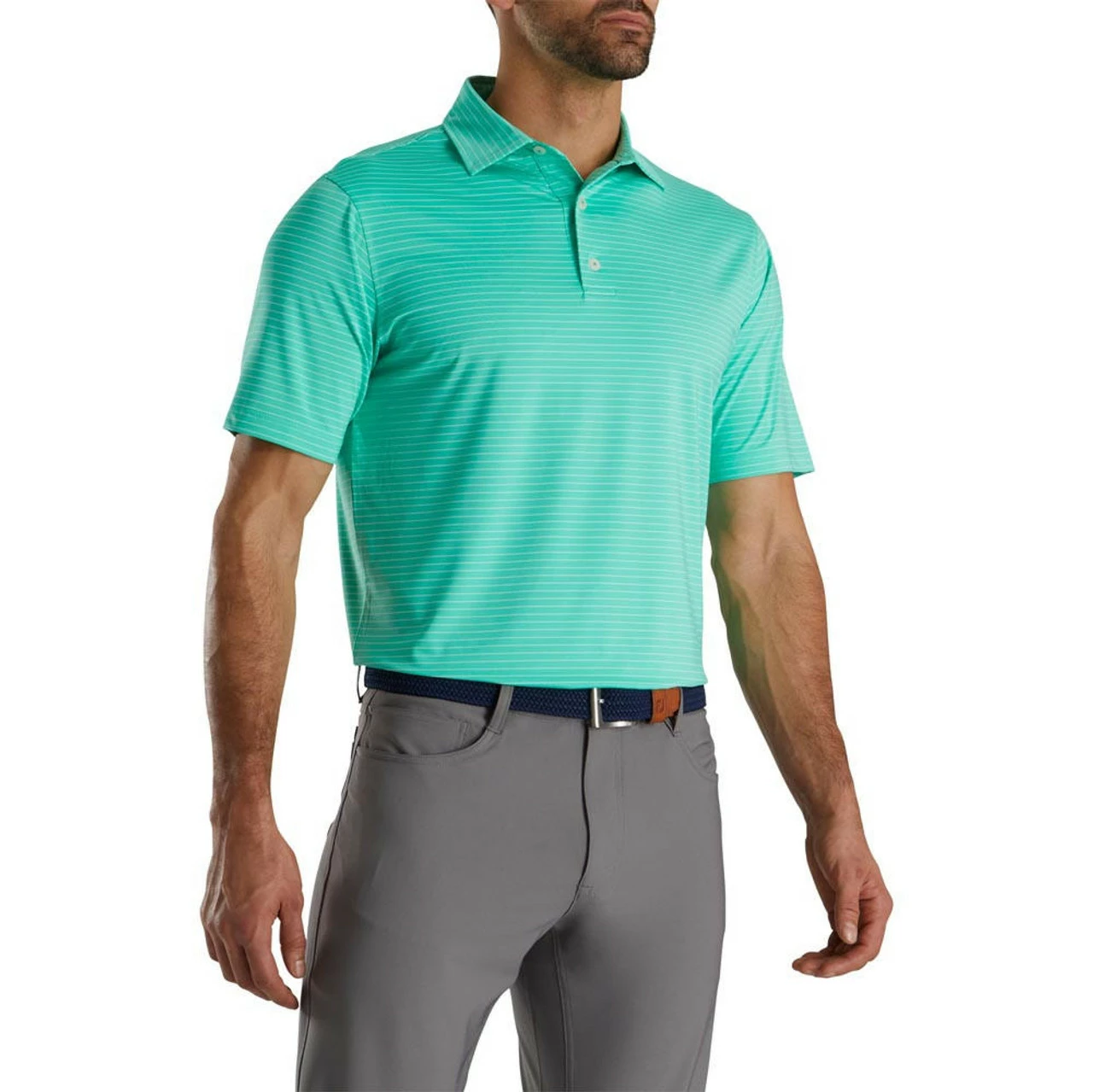 FootJoy Lisle Classic Pencil Stripe Polo 11 FootJoy Lisle Classic Pencil Stripe Polo - Image 9