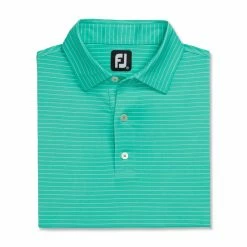 FootJoy Lisle Classic Pencil Stripe Polo 37 FootJoy Lisle Classic Pencil Stripe Polo -Shoes Sales Shop footjoy lisle classic pencil stripe polo green white 04 65924.1673905391