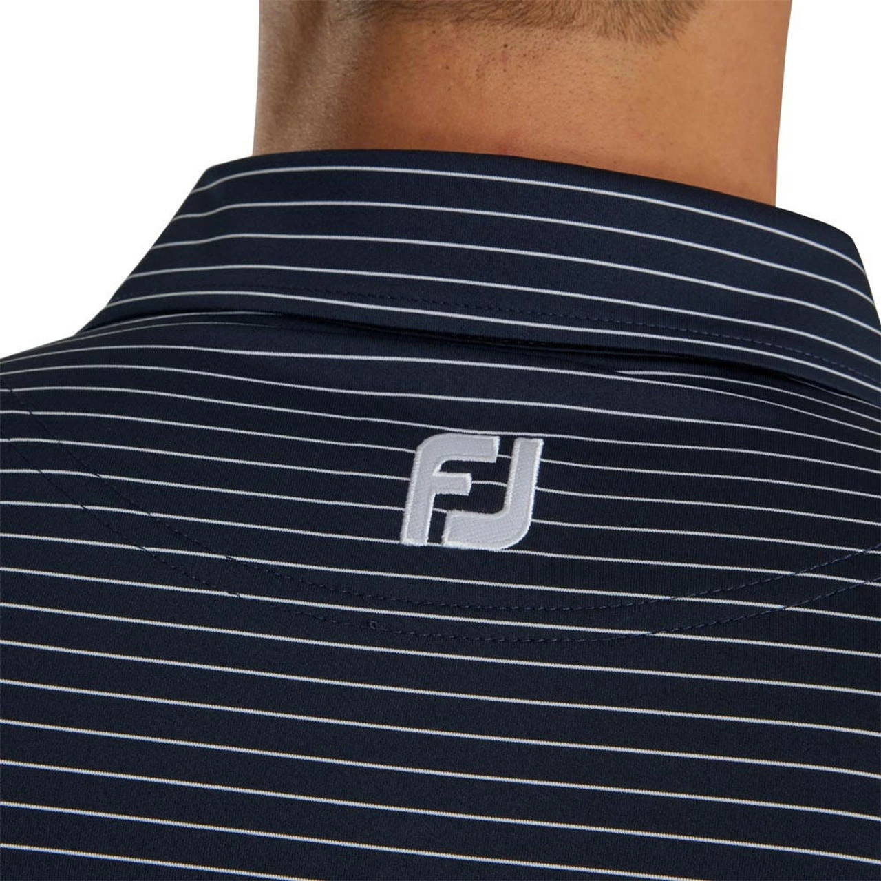 FootJoy Lisle Classic Pencil Stripe Polo 17 FootJoy Lisle Classic Pencil Stripe Polo - Image 15