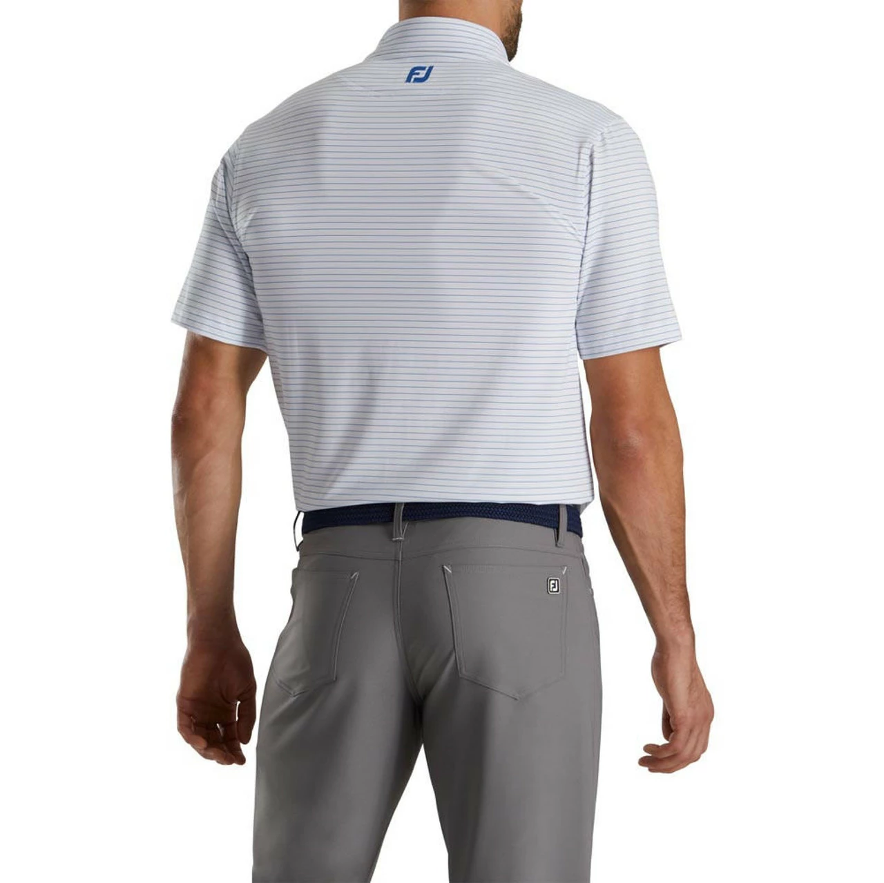 FootJoy Lisle Classic Pencil Stripe Polo 4 FootJoy Lisle Classic Pencil Stripe Polo - Image 2