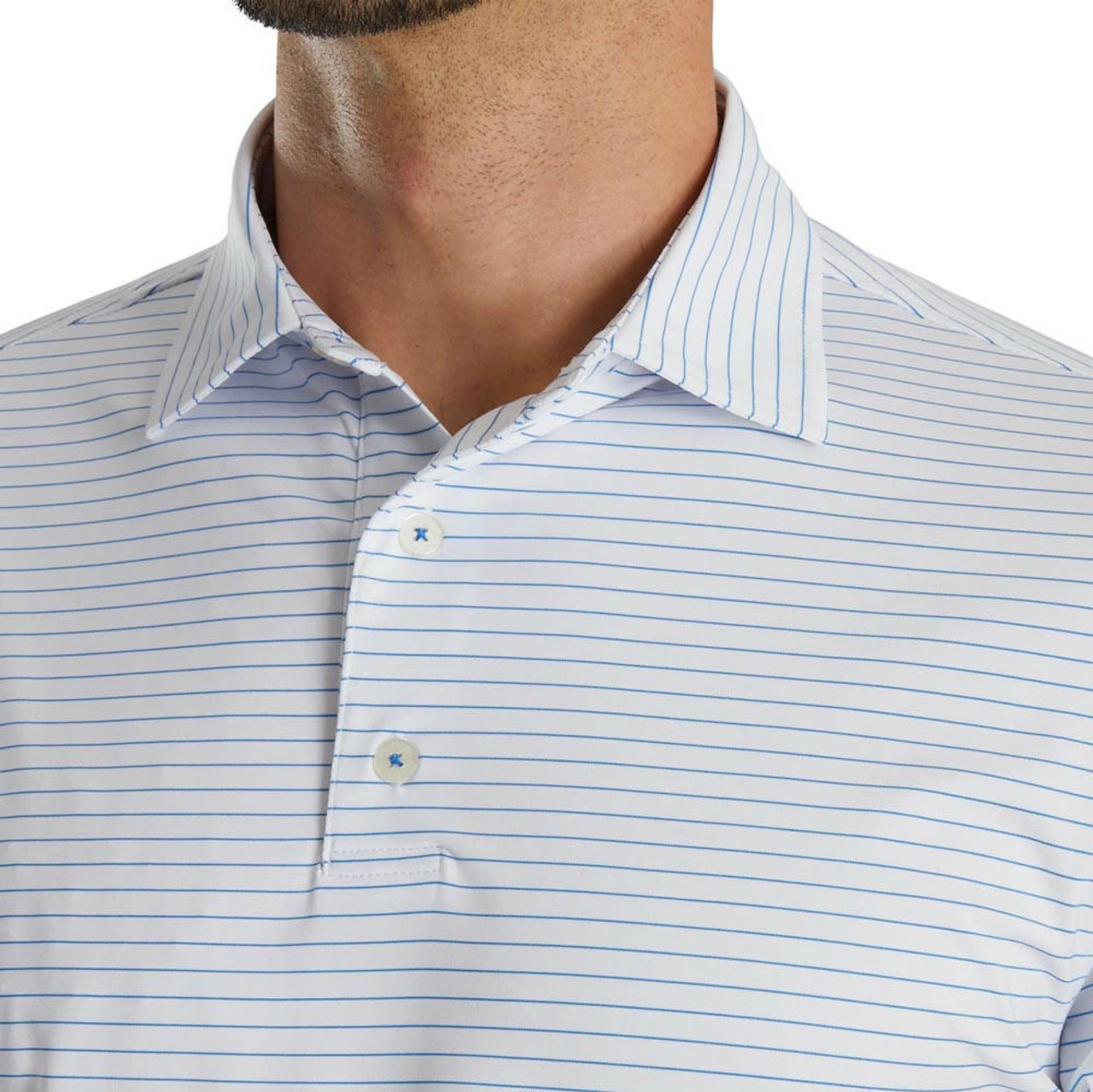 FootJoy Lisle Classic Pencil Stripe Polo 5 FootJoy Lisle Classic Pencil Stripe Polo - Image 3