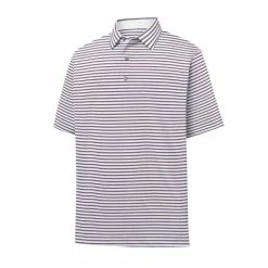 FootJoy Lisle Classic Stripe Self Collar Polo -Shoes Sales Shop footjoy lisle classic stripe self collar polo white 01 52093.1632337616