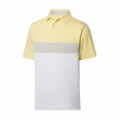FootJoy Lisle Color Block Self Collar Polo 16 FootJoy Lisle Color Block Self Collar Polo -Shoes Sales Shop footjoy lisle color block self collar polo lemonade white dove grey 01 91728.1676596356