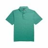 FootJoy Lisle Heather Pinstripe Self Collar Polo -Shoes Sales Shop footjoy lisle heather pinstripe self collar polo spearmint navy 01 65323.1632408633