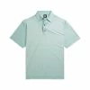 FootJoy Lisle Plaid Print Self Collar Polo -Shoes Sales Shop footjoy lisle plaid print self collar polo mint 01 76571.1632410256