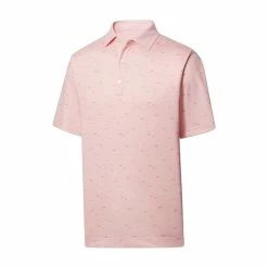 FootJoy Lisle School Of Fish Print Self Collar Polo 7 FootJoy Lisle School Of Fish Print Self Collar Polo -Shoes Sales Shop footjoy lisle school of fish print self collar polo quartz pink 01 17929.1648732955