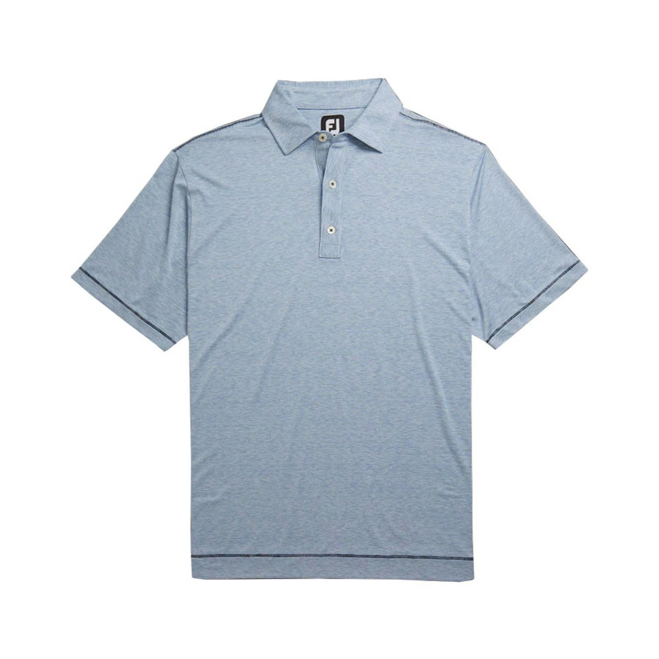 FootJoy Lisle Space Dye Microstripe Self Collar Polo 6 FootJoy Lisle Space Dye Microstripe Self Collar Polo - Image 4