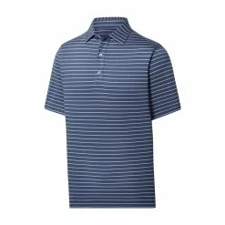 FootJoy Lisle Triple Pinstripe Self Collar Polo 24 FootJoy Lisle Triple Pinstripe Self Collar Polo -Shoes Sales Shop footjoy lisle triple pinstripe self collar polo ink 01 86891.1676588853