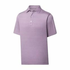 FootJoy Lisle Triple Pinstripe Self Collar Polo 28 FootJoy Lisle Triple Pinstripe Self Collar Polo -Shoes Sales Shop footjoy lisle triple pinstripe self collar polo lavender 01 98198.1676594555