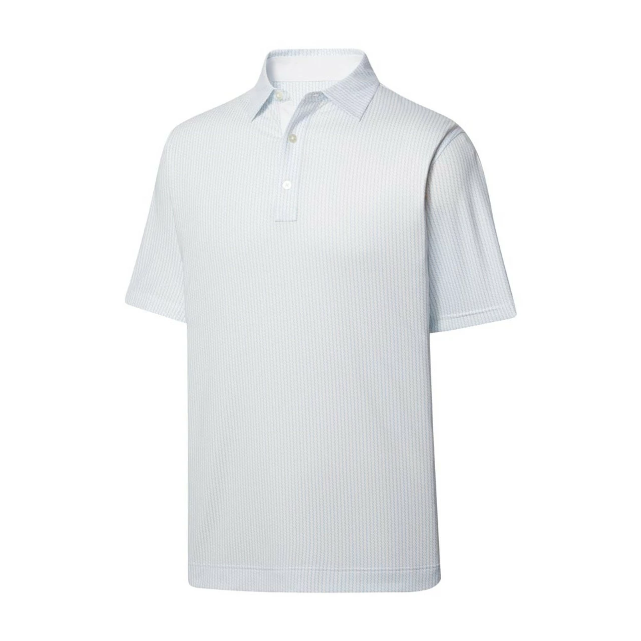 FootJoy Lisle ZigZag Print Self Collar Polo 5 FootJoy Lisle ZigZag Print Self Collar Polo - Image 3