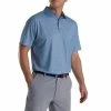 FootJoy Mini Floral Print Lisle Self Collar Polo -Shoes Sales Shop footjoy mini floral print lisle self collar polo denim dusty purple azure 01 74250.1673904653