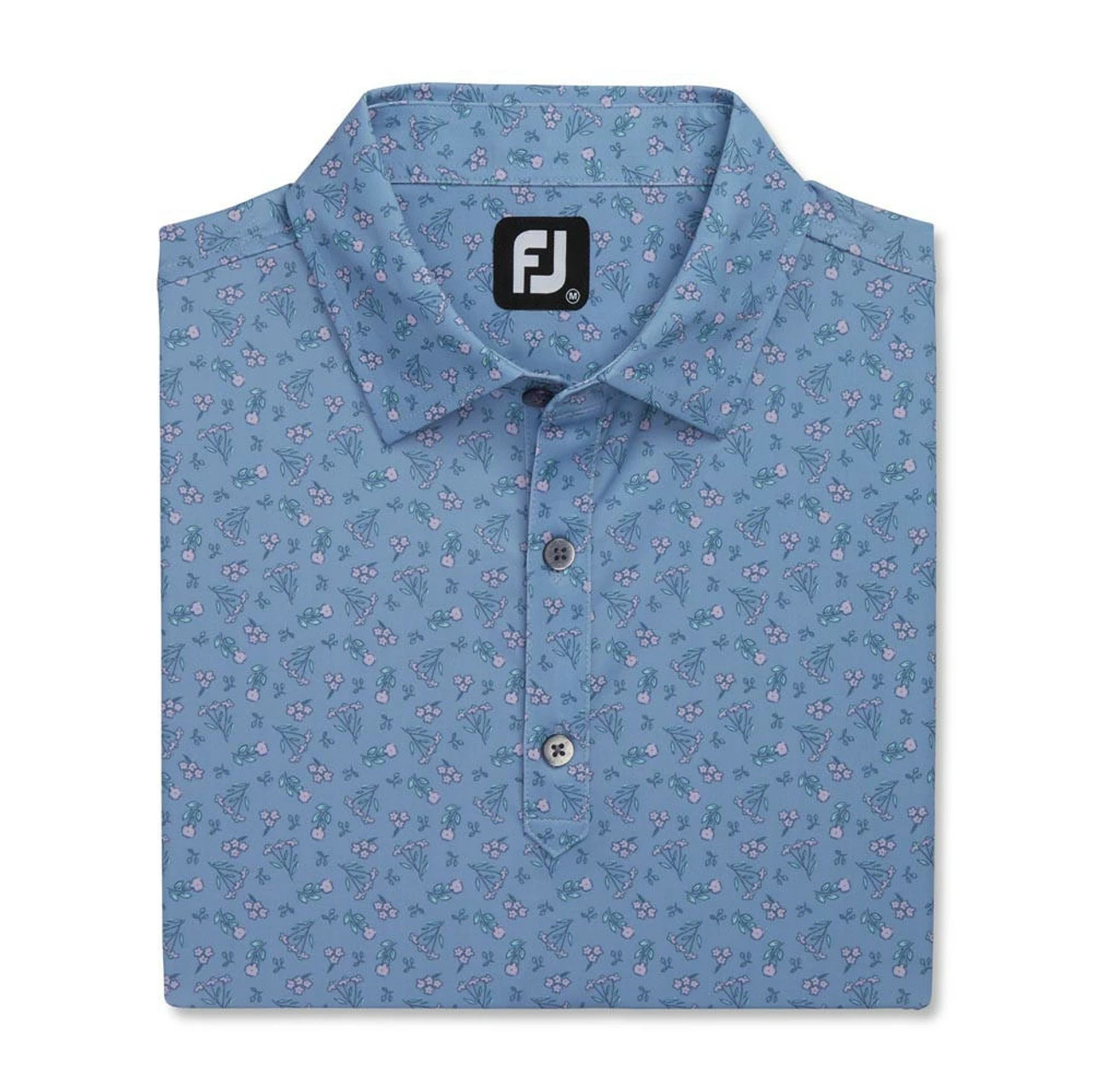 FootJoy Mini Floral Print Lisle Self Collar Polo 6 FootJoy Mini Floral Print Lisle Self Collar Polo - Image 4