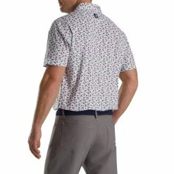 FootJoy Mini Floral Print Lisle Self Collar Polo 15 FootJoy Mini Floral Print Lisle Self Collar Polo -Shoes Sales Shop footjoy mini floral print lisle self collar polo white watermelon sea green 02 90603.1673905243