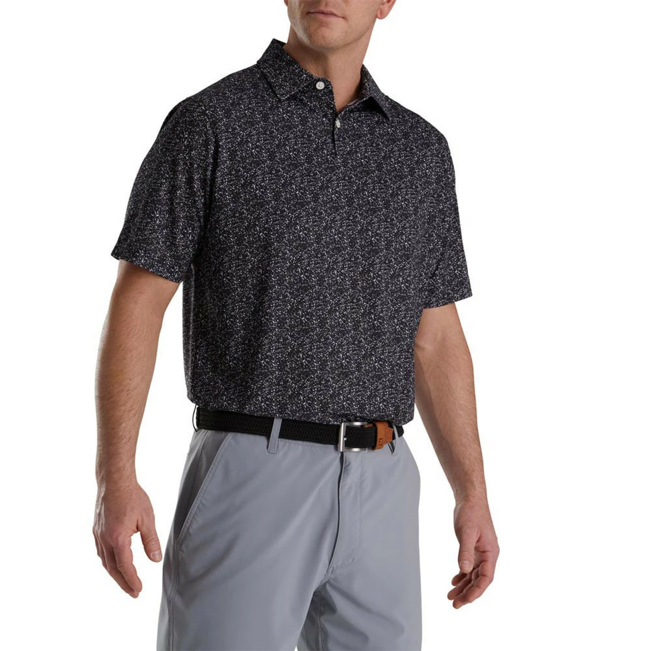 FootJoy Paint Splatter Print Lisle Self Collar Polo 3 FootJoy Paint Splatter Print Lisle Self Collar Polo
