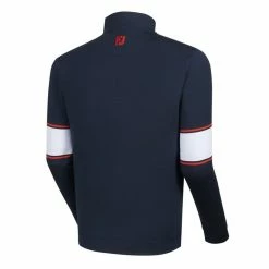 FootJoy Performance Half-Zip With Engineered Sleeves -Shoes Sales Shop footjoy performance half zip with engineered sleeves navy white scarlet 02 06633.1633109535