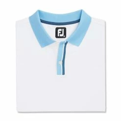 FootJoy Solid Stretch Pique With Stripe Placket Knit Collar Polo 17 FootJoy Solid Stretch Pique With Stripe Placket Knit Collar Polo -Shoes Sales Shop footjoy solid stretch pique with stripe placket knit collar polo white 04 04009.1673899881