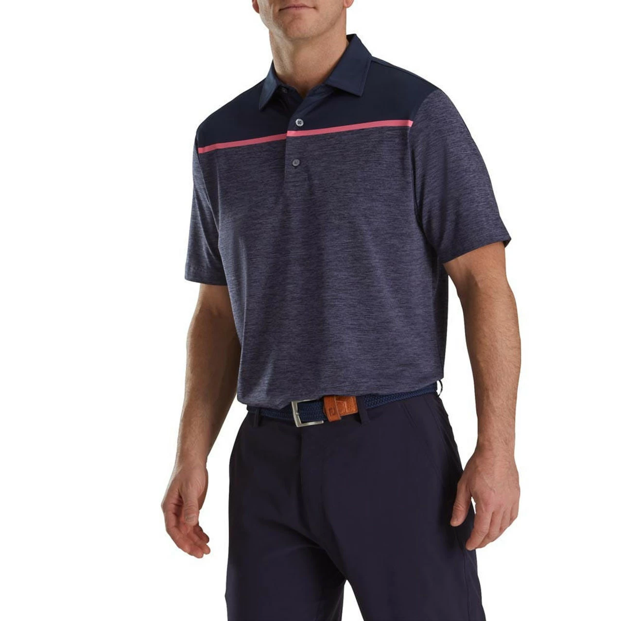 FootJoy Spacedye Block Lisle Self Collar Polo 3 FootJoy Spacedye Block Lisle Self Collar Polo