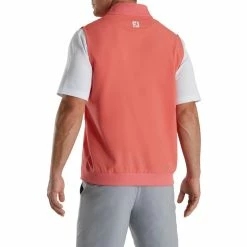 FootJoy Stretch Woven Vest With Knit Accents -Shoes Sales Shop footjoy stetch woven vest with knit accents coral 02 62767.1673904981