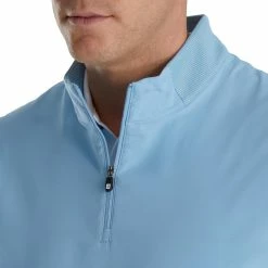 FootJoy Stretch Woven Vest With Knit Accents -Shoes Sales Shop footjoy stetch woven vest with knit accents dusk blue 03 37625.1673902006