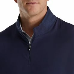 FootJoy Stretch Woven Vest With Knit Accents -Shoes Sales Shop footjoy stetch woven vest with knit accents navy 03 37453.1673904509