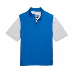 FootJoy Stretch Woven Vest With Knit Accents -Shoes Sales Shop footjoy stetch woven vest with knit accents royal 04 41157.1673903803