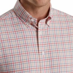 FootJoy Super Soft Woven Plaid Shirt 54 FootJoy Super Soft Woven Plaid Shirt -Shoes Sales Shop footjoy super soft woven plaid shirt white coral pink graphite 03 16269.1671652025