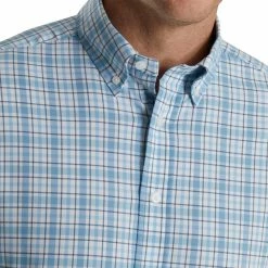FootJoy Super Soft Woven Plaid Shirt 50 FootJoy Super Soft Woven Plaid Shirt -Shoes Sales Shop footjoy super soft woven plaid shirt white dusk blue ink 03 57282.1671651055