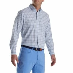 FootJoy Super Soft Woven Plaid Shirt 57 FootJoy Super Soft Woven Plaid Shirt -Shoes Sales Shop footjoy super soft woven plaid shirt white light ocean 01 05104.1671653972