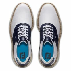 FootJoy Men's Traditions Saddle Golf Shoes -Shoes Sales Shop footjoy traditions saddle golf shoes white navy 03 99658.1676580425