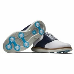 FootJoy Men's Traditions Saddle Golf Shoes -Shoes Sales Shop footjoy traditions saddle golf shoes white navy 06 54173.1676589822