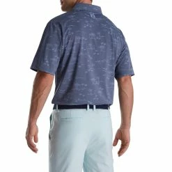 FootJoy Tropic Golf Print Lisle Self Collar Polo -Shoes Sales Shop footjoy tropic golf print lisle self collar polo bluestone denim 02 72251.1673901299