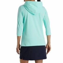 FootJoy Women's 3/4 Sleeve Pinstripe Hoodie 24 FootJoy Women's 3/4 Sleeve Pinstripe Hoodie -Shoes Sales Shop footjoy womens 3 4 sleeve pinstripe hoodie aquamarine 03 93479.1633109315