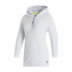 FootJoy Women's 3/4 Sleeve Pinstripe Hoodie 18 FootJoy Women's 3/4 Sleeve Pinstripe Hoodie -Shoes Sales Shop footjoy womens 3 4 sleeve pinstripe hoodie white 01 67152.1633109315