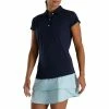 FootJoy Women's Cap Sleeve Tonal Stripe Polo -Shoes Sales Shop footjoy womens cap sleeve tonal stripe polo navy 01 42955.1673900121
