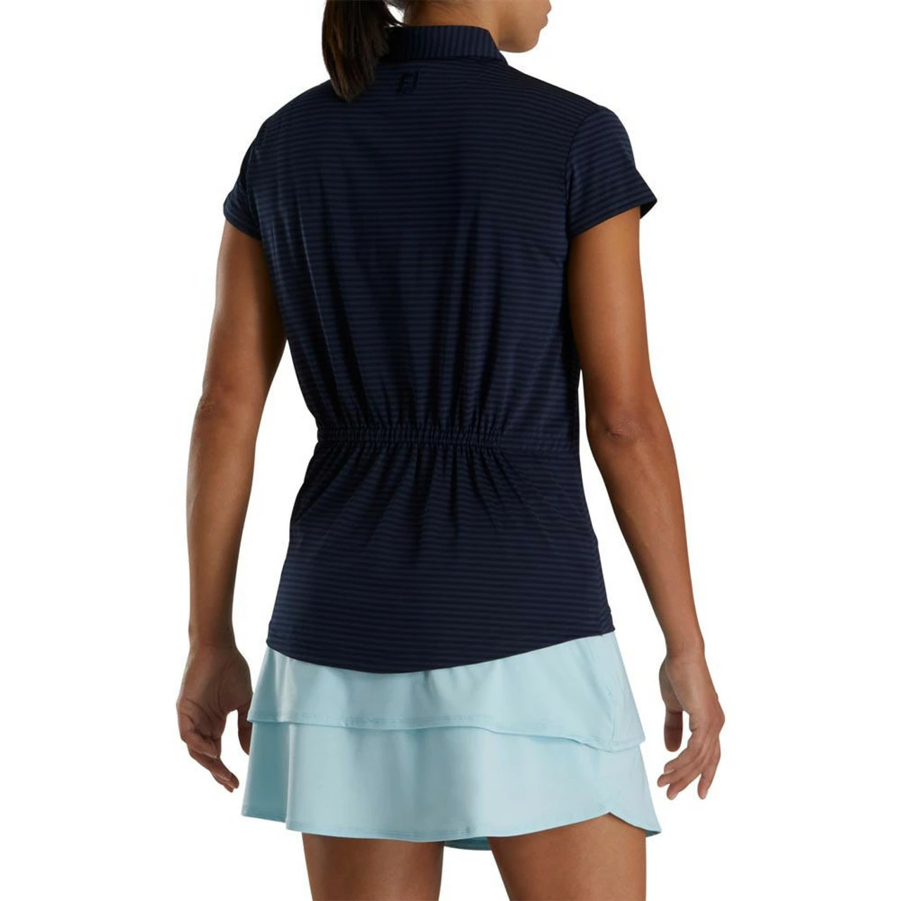 FootJoy Women's Cap Sleeve Tonal Stripe Polo 4 FootJoy Women's Cap Sleeve Tonal Stripe Polo - Image 2