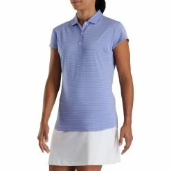 FootJoy Women's Cap Sleeve Tonal Stripe Polo 14 FootJoy Women's Cap Sleeve Tonal Stripe Polo -Shoes Sales Shop footjoy womens cap sleeve tonal stripe polo violet 01 21198.1673899944