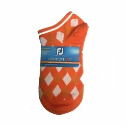 FootJoy Women's ComfortSof Low Cut Argyle Print Fashion Sock -Shoes Sales Shop footjoy womens comfortsof low cut argyle print fashion sock orange 01 40001.1673901808