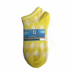 FootJoy Women's ComfortSof Low Cut Argyle Print Fashion Sock -Shoes Sales Shop footjoy womens comfortsof low cut argyle print fashion sock yellow 01 58495.1673906436