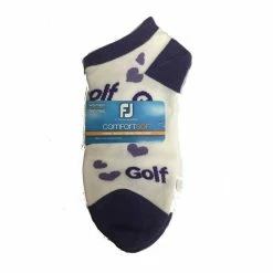 FootJoy Women's ComfortSof Low Cut Heart Print Fashion Sock -Shoes Sales Shop footjoy womens comfortsof low cut heart print fashion sock white purple 01 55872.1671656280