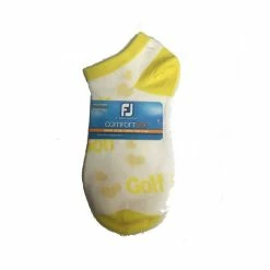 FootJoy Women's ComfortSof Low Cut Heart Print Fashion Sock -Shoes Sales Shop footjoy womens comfortsof low cut heart print fashion sock white yellow 01 47277.1671656279