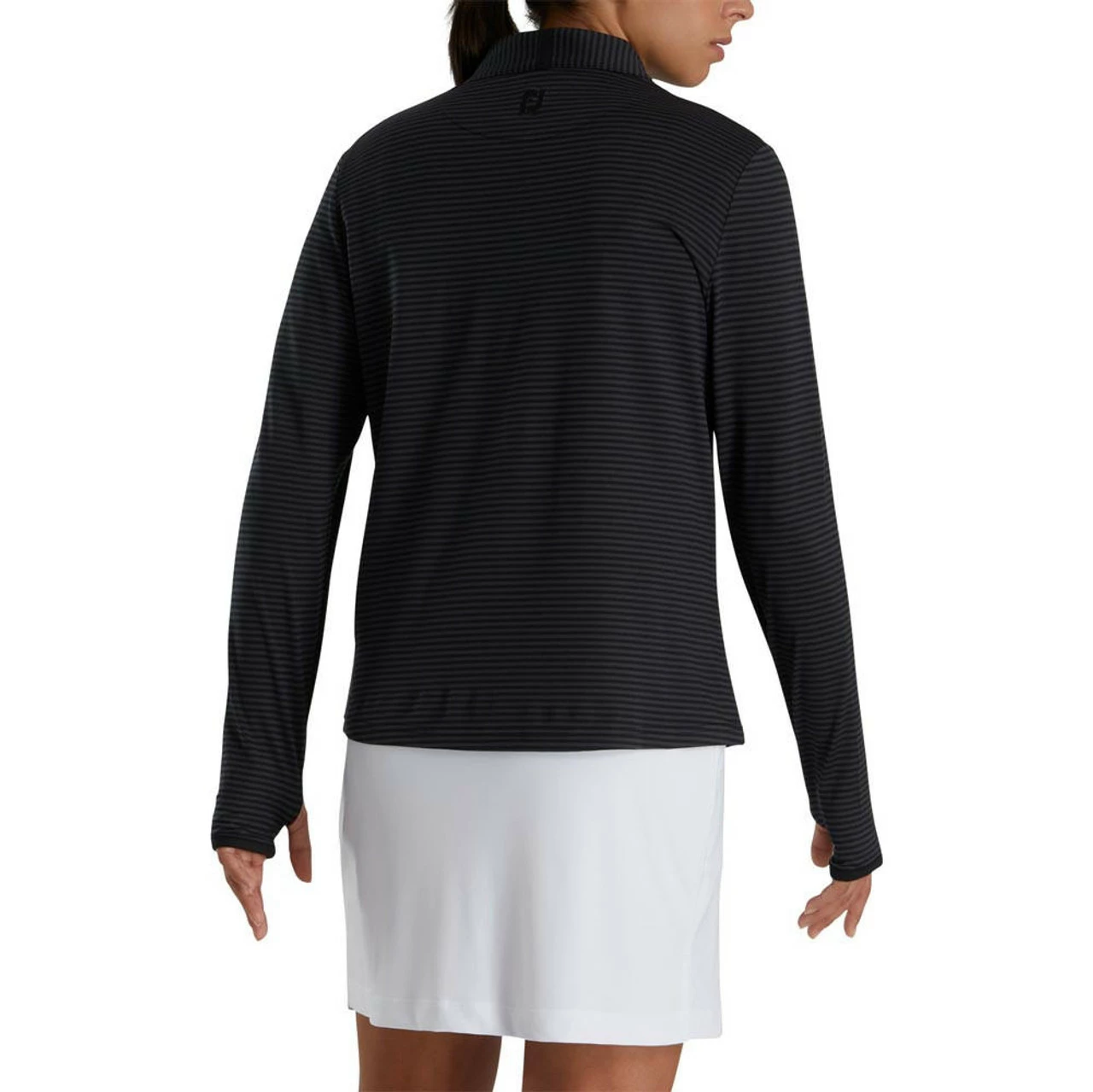 FootJoy Women's Half-Zip Tonal Stripe Mid-Layer 7 FootJoy Women's Half-Zip Tonal Stripe Mid-Layer - Image 5