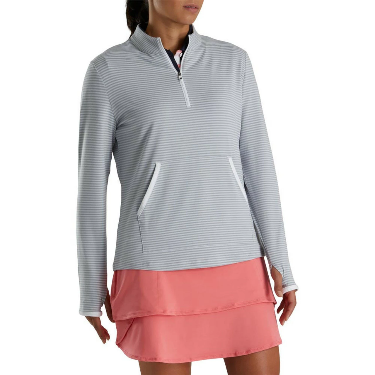 FootJoy Women's Half-Zip Tonal Stripe Mid-Layer 21 FootJoy Women's Half-Zip Tonal Stripe Mid-Layer - Image 19