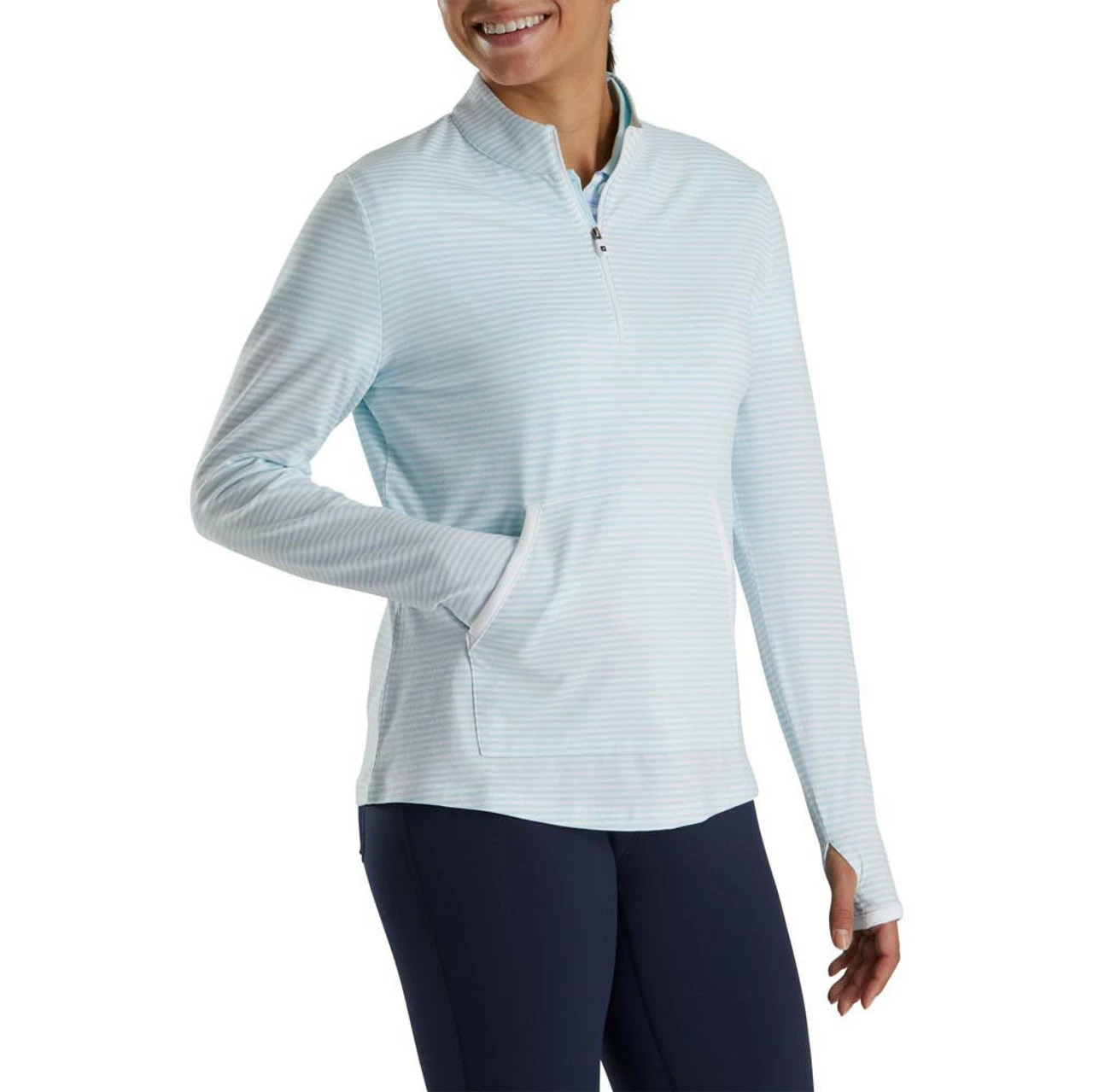 FootJoy Women's Half-Zip Tonal Stripe Mid-Layer 30 FootJoy Women's Half-Zip Tonal Stripe Mid-Layer - Image 28