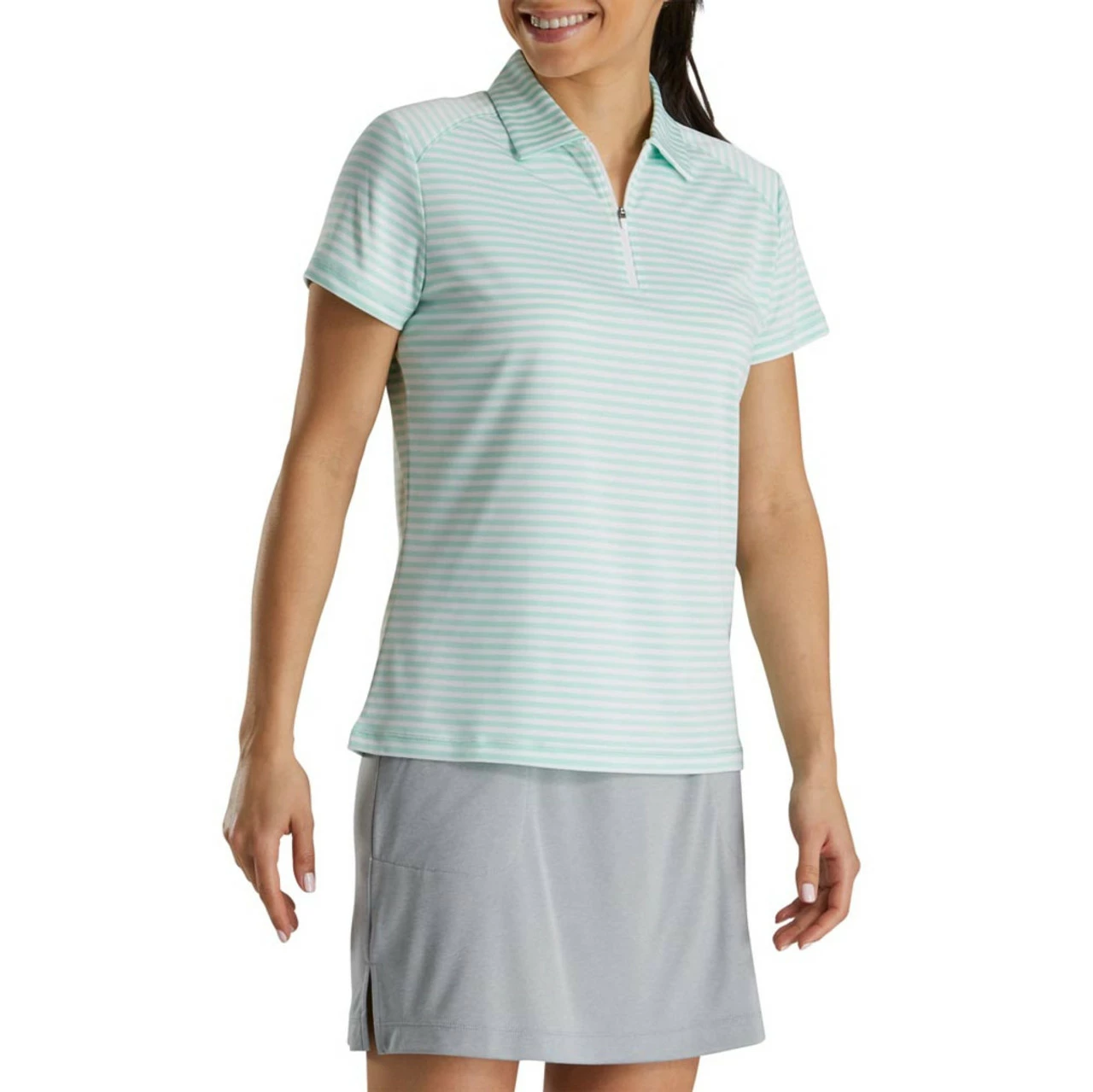 FootJoy Women's Heather Stripe Polo 4 FootJoy Women's Heather Stripe Polo - Image 2