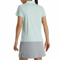 FootJoy Women's Heather Stripe Polo 19 FootJoy Women's Heather Stripe Polo -Shoes Sales Shop footjoy womens heather stripe polo aquamarine 03 33072.1631901194