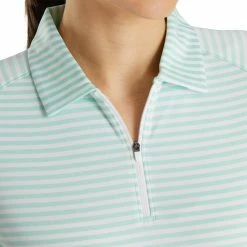 FootJoy Women's Heather Stripe Polo 20 FootJoy Women's Heather Stripe Polo -Shoes Sales Shop footjoy womens heather stripe polo aquamarine 04 10264.1631901195