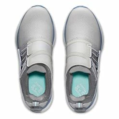 FootJoy Women's Hyperflex BOA Golf Shoes -Shoes Sales Shop footjoy womens hyperflex boa golf shoes grey white blue 03 76992.1677776015