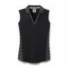 FootJoy Women's Open Placket Sleeveless Polo -Shoes Sales Shop footjoy womens open placket sleeveless polo black 01 79463.1673285373